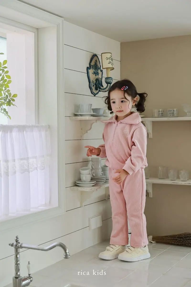 Rica - Korean Children Fashion - #magicofchildhood - Natural Top Bottom Set - 2