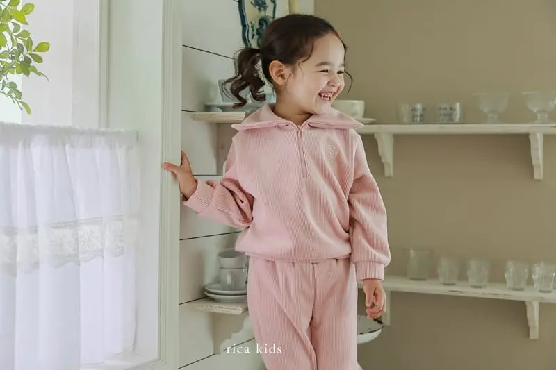 Rica - Korean Children Fashion - #minifashionista - Natural Top Bottom Set - 4