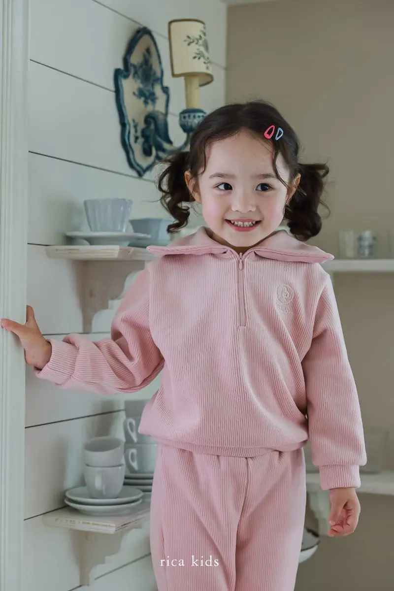 Rica - Korean Children Fashion - #todddlerfashion - Natural Top Bottom Set - 5