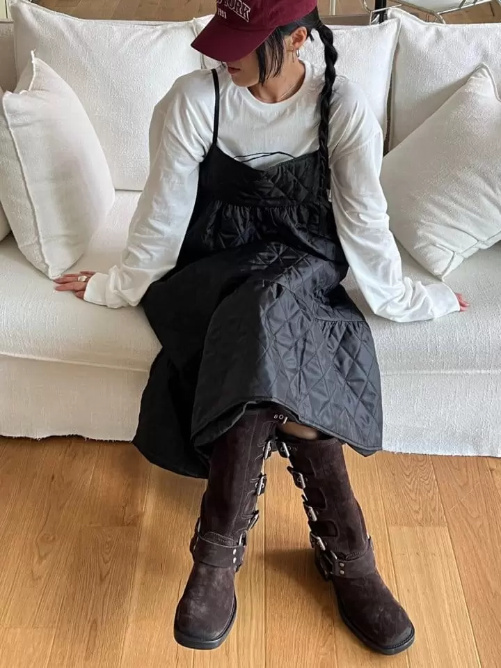 Ripple - Korean Women Fashion - #momslook - Quilting One-piece - 2