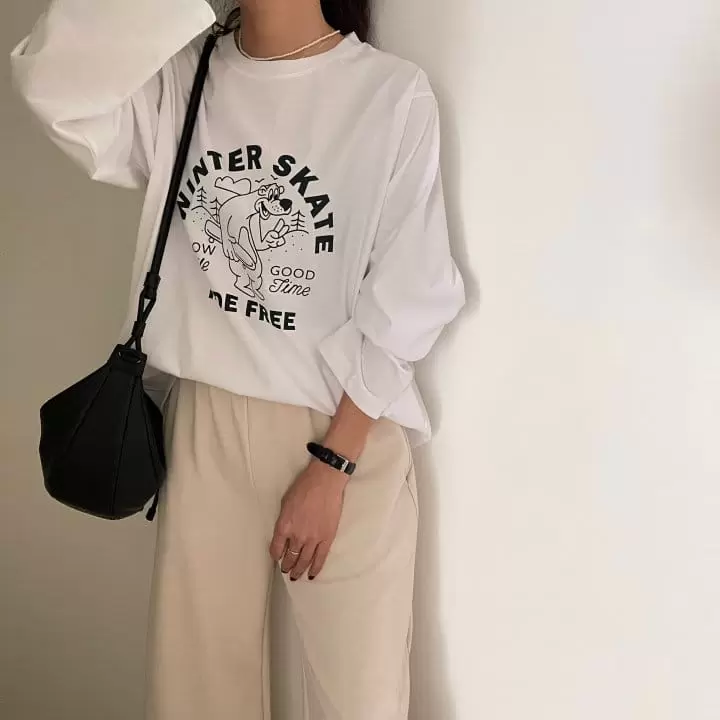 Ripple - Korean Women Fashion - #restrostyle - Bear Tee - 4