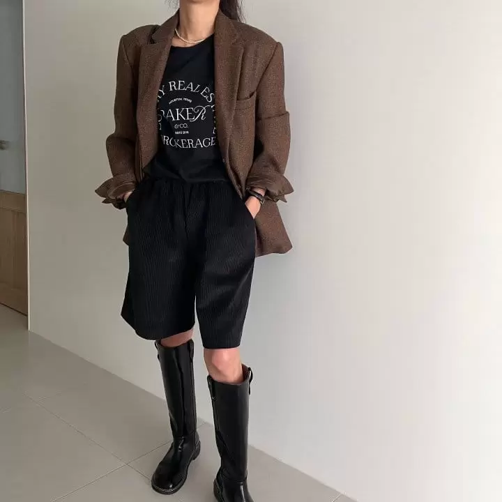 Ripple - Korean Women Fashion - #vintageinspired - Bumuda Rib Pants - 2