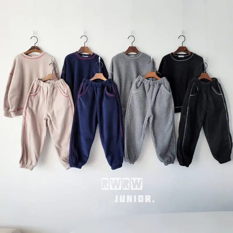 Riwoo Riwoo - Korean Junior Fashion - #Kfashion4kids - Latte Fleece Top Bottom Set - 9