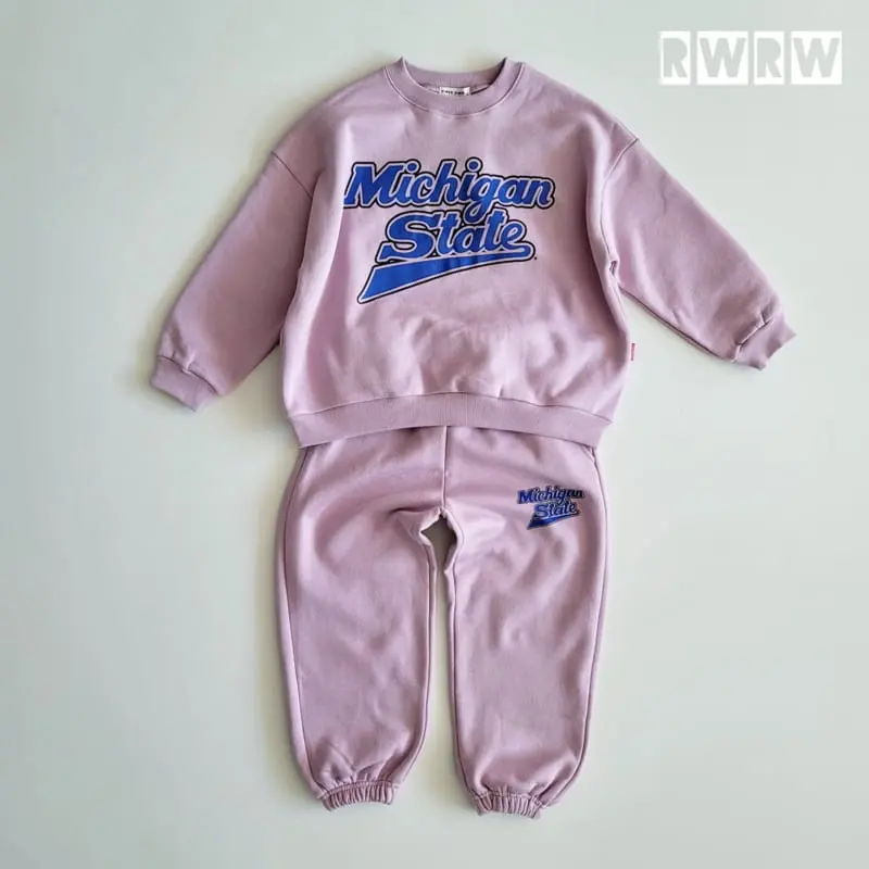 Riwoo Riwoo - Korean Junior Fashion - #Kfashion4kids - Michigan State Top Bottom Set - 6