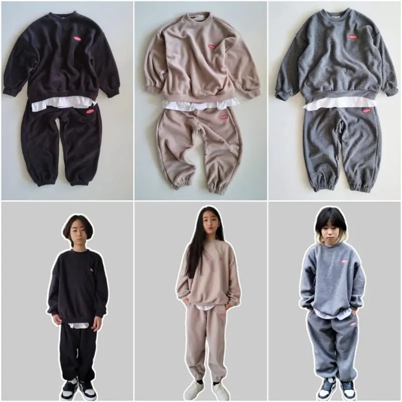 Riwoo Riwoo - Korean Junior Fashion - #childofig - Vanila Fleece Layered Top Bottom Set