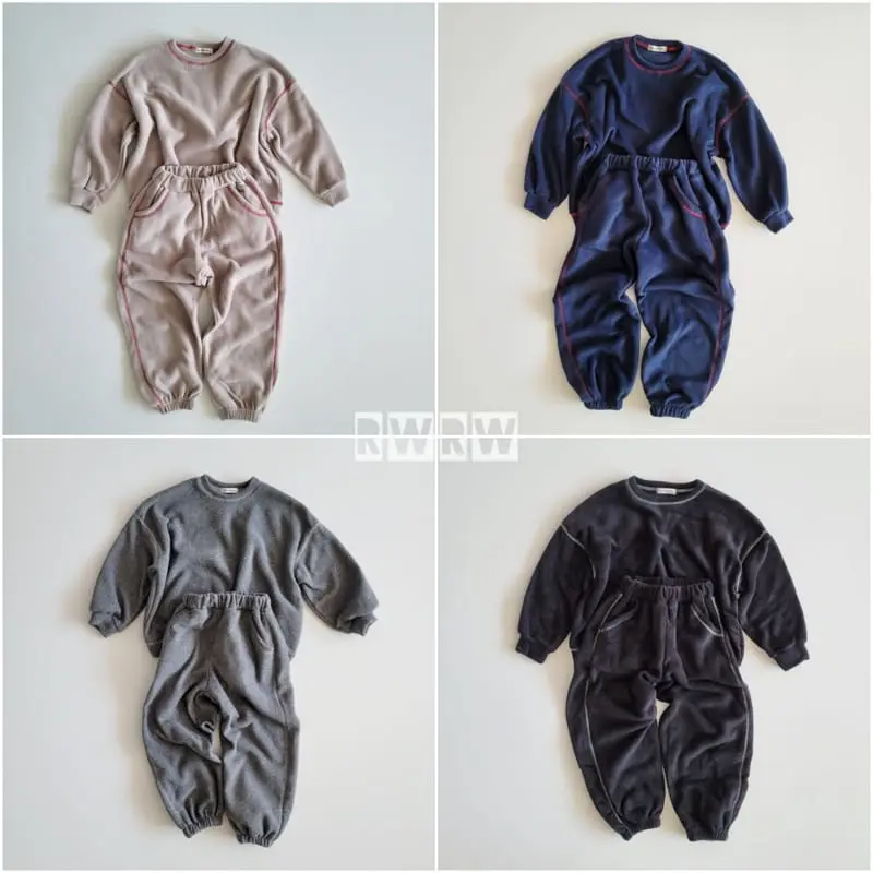 Riwoo Riwoo - Korean Junior Fashion - #fashionkids - Latte Fleece Top Bottom Set - 5