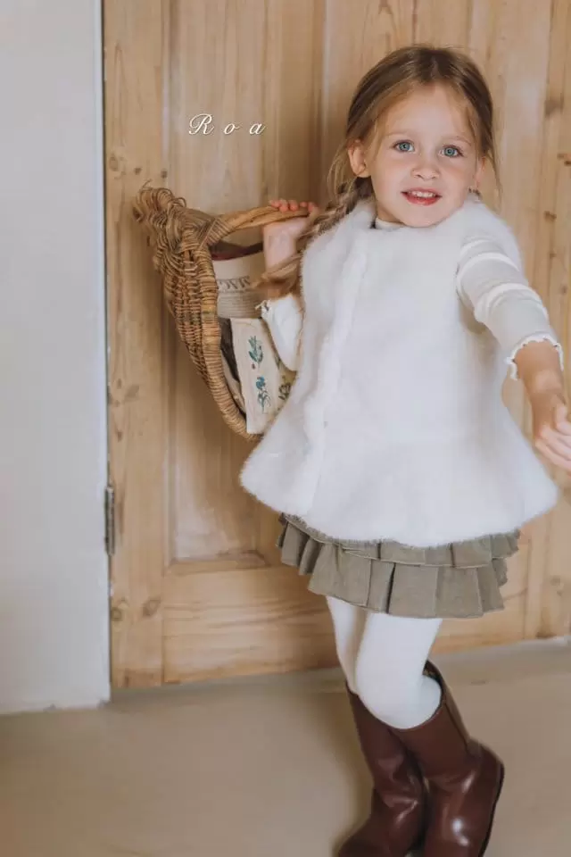 Roa - Korean Children Fashion - #designkidswear - Mink Vest - 8