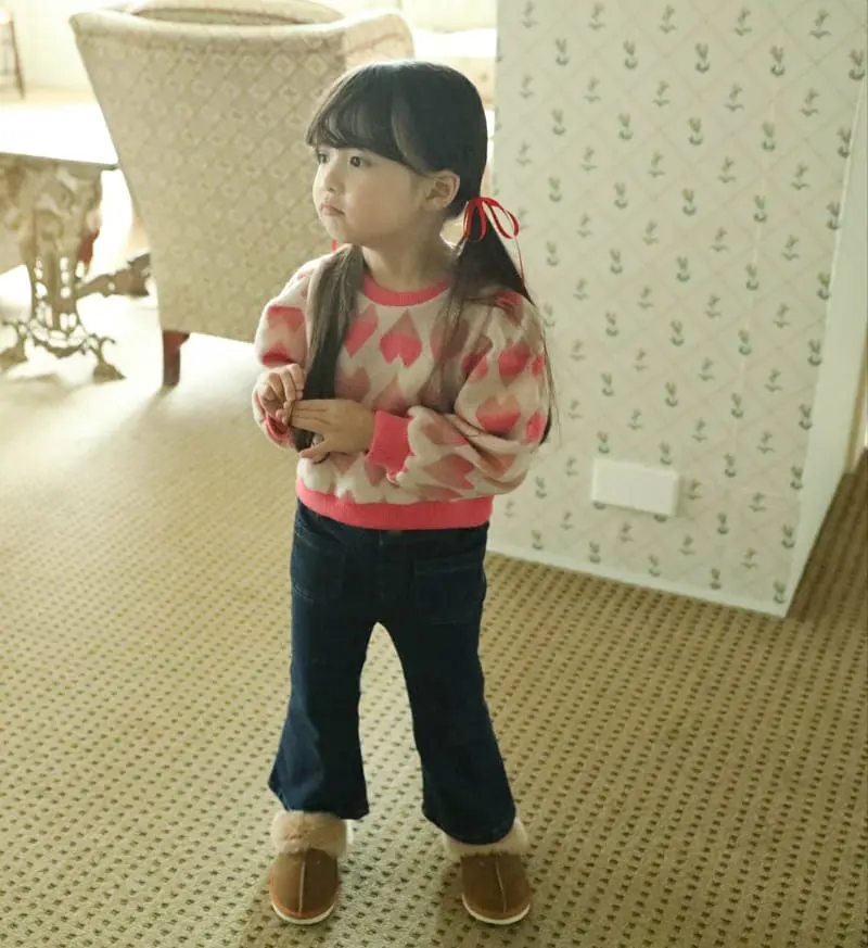 Sewing-B - Korean Children Fashion - #childofig - Heart Knit Sweatshirt - 8