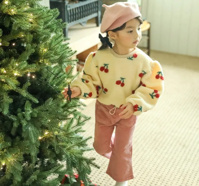 Sewing-B - Korean Children Fashion - #kidsshorts - Cherry Dumble Sweatshirt - 12