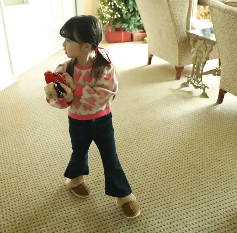 Sewing-B - Korean Children Fashion - #littlefashionista - Heart Knit Sweatshirt - 3