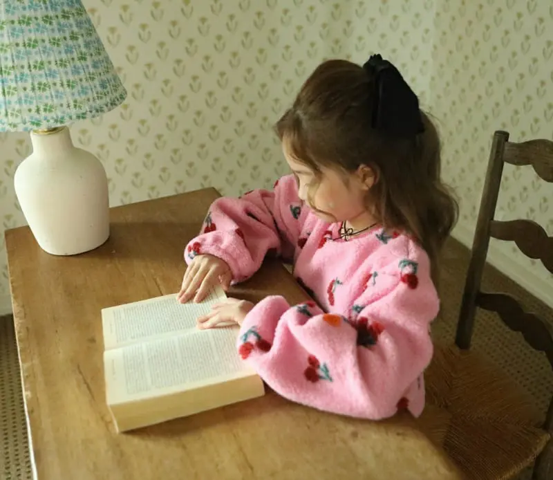 Sewing-B - Korean Children Fashion - #magicofchildhood - Cherry Dumble Sweatshirt - 3