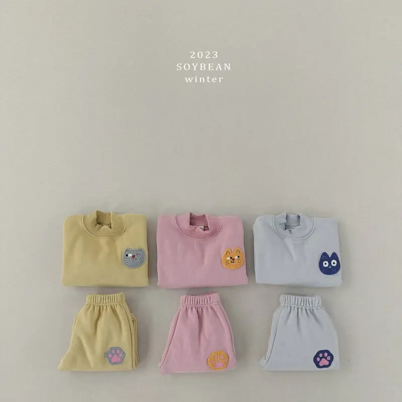 Soybean - Korean Children Fashion - #Kfashion4kids - Fleece Kitty Yop Bottom Set - 7