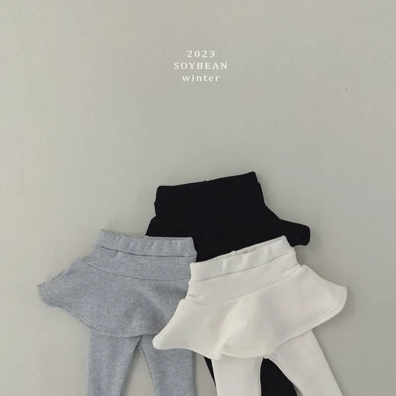 Soybean - Korean Children Fashion - #childrensboutique - Fleece Skirt Leggings - 8