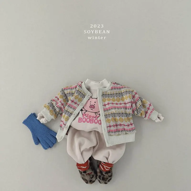 Soybean - Korean Children Fashion - #discoveringself - Fleece Vintage Cardigan - 2