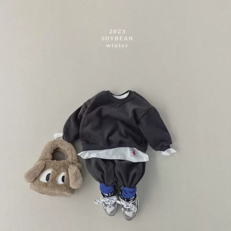 Soybean - Korean Children Fashion - #discoveringself - Fleece Rolly Pop Top Bottom Set - 3