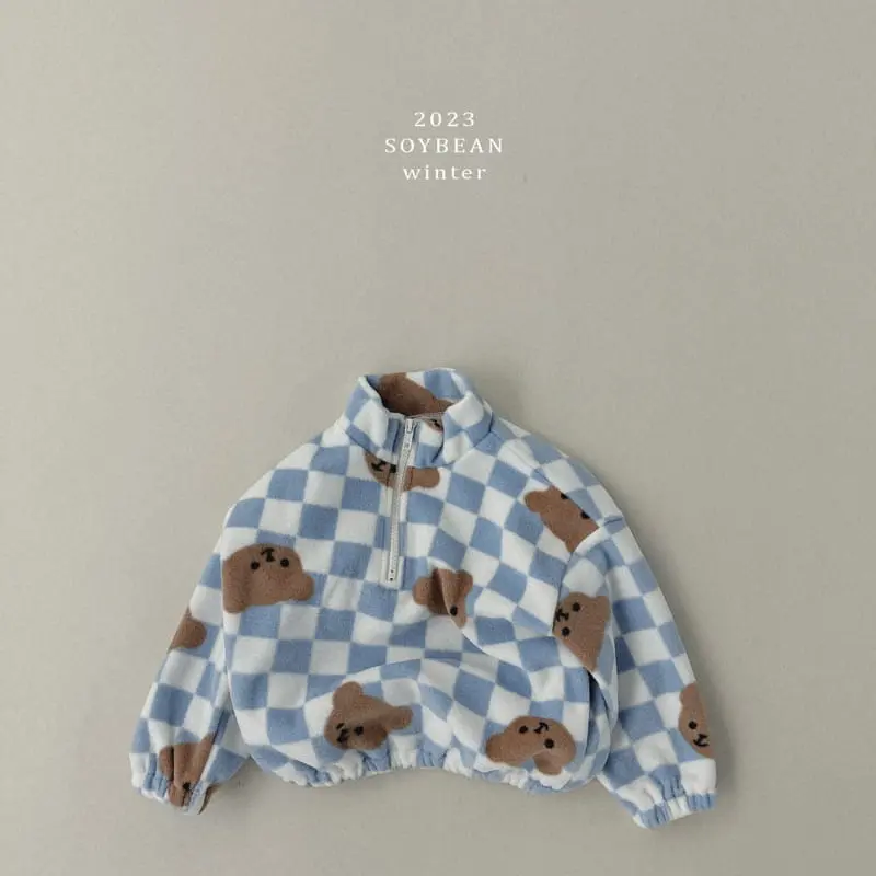 Soybean - Korean Children Fashion - #fashionkids - Bear Fleece Top Bottom Set - 12