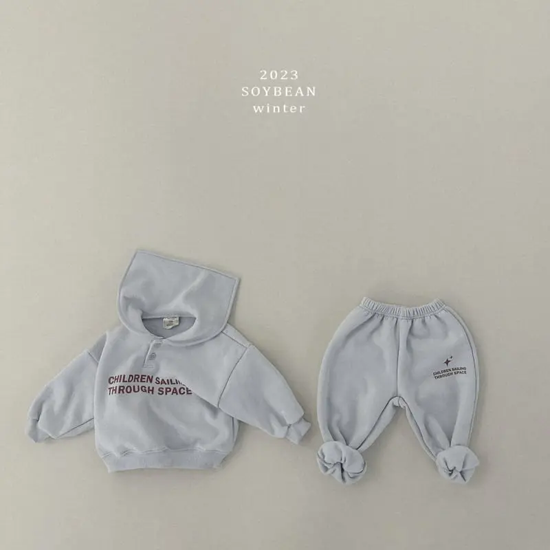 Soybean - Korean Children Fashion - #fashionkids - Fleece Sailor Top Bottom Set - 6