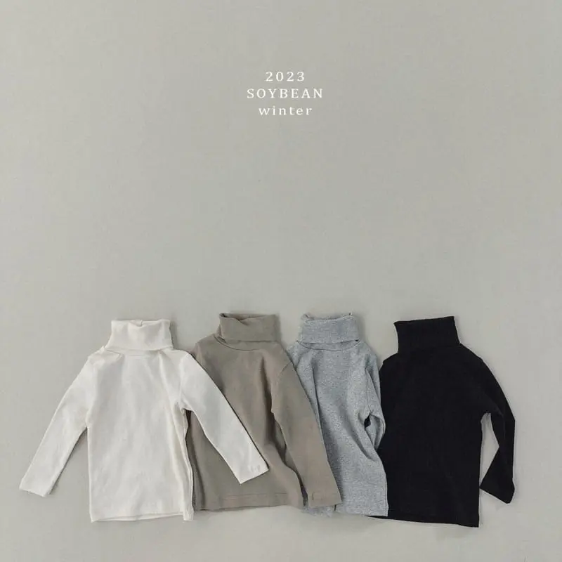 Soybean - Korean Children Fashion - #kidsshorts - Inner Slim Turtleneck Tee - 10