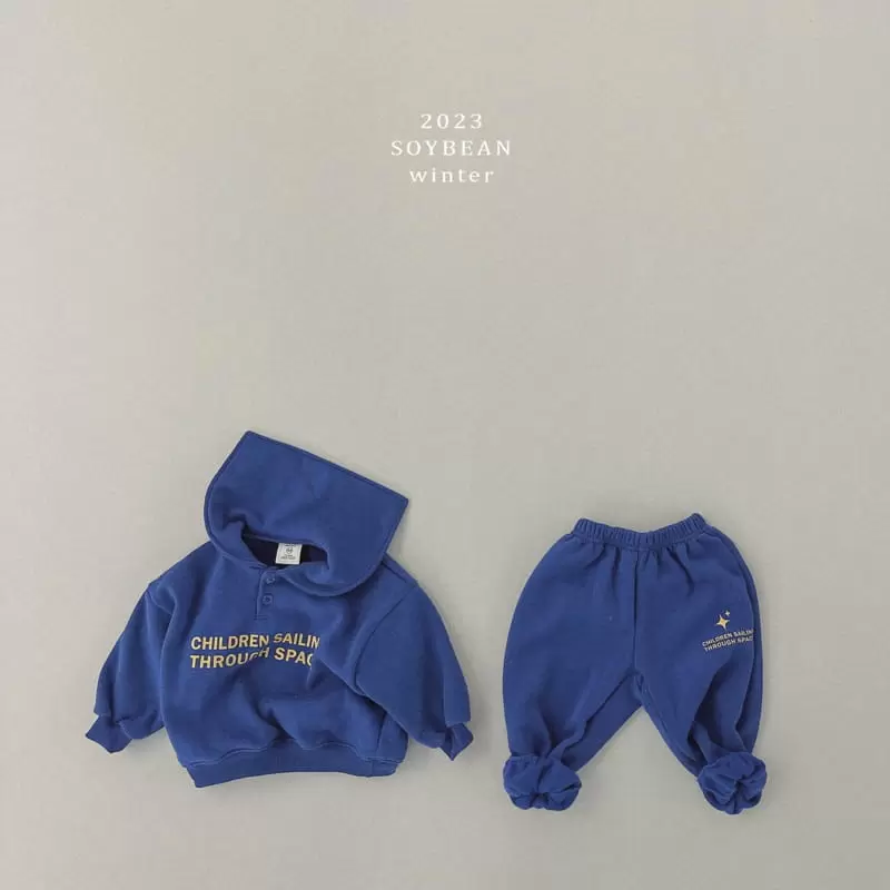 Soybean - Korean Children Fashion - #kidsshorts - Fleece Sailor Top Bottom Set - 7