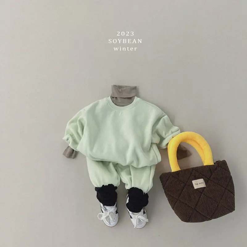 Soybean - Korean Children Fashion - #kidsstore - Fleece Rolly Pop Top Bottom Set - 6