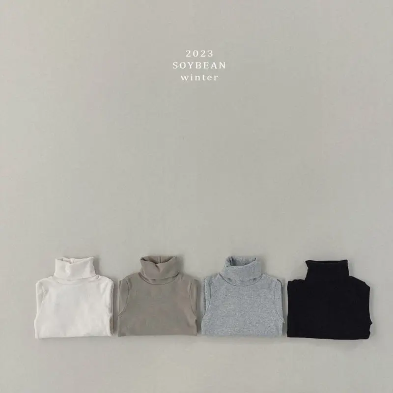 Soybean - Korean Children Fashion - #kidzfashiontrend - Inner Slim Turtleneck Tee - 12