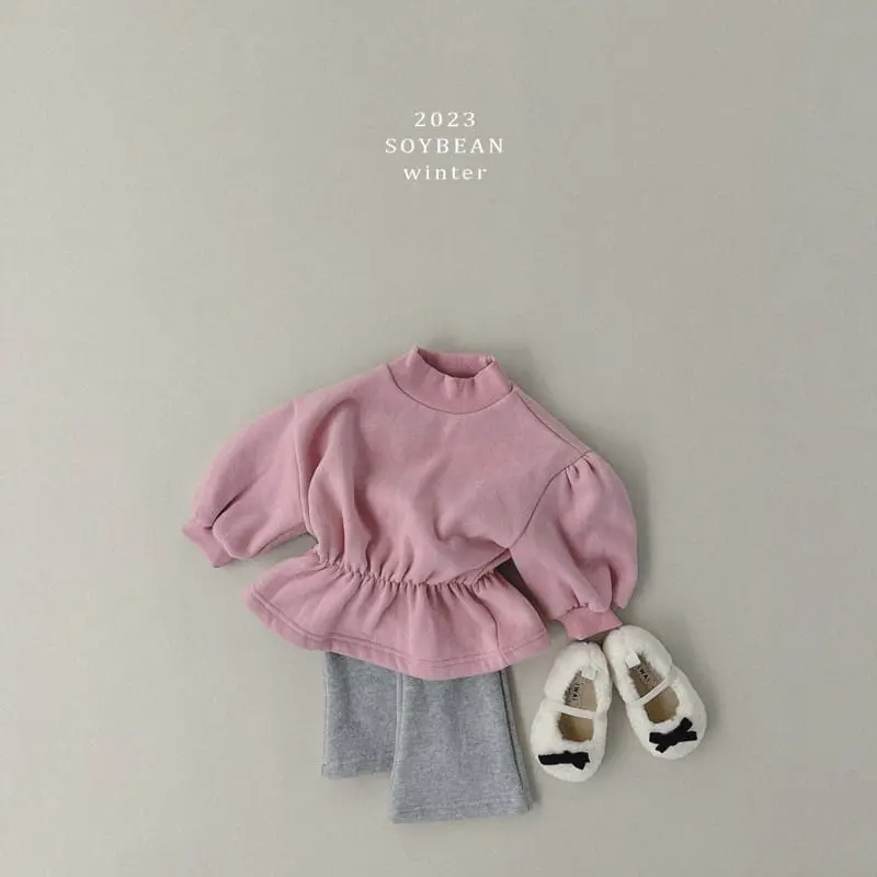 Soybean - Korean Children Fashion - #kidzfashiontrend - Fleece Color Top Bottom Set