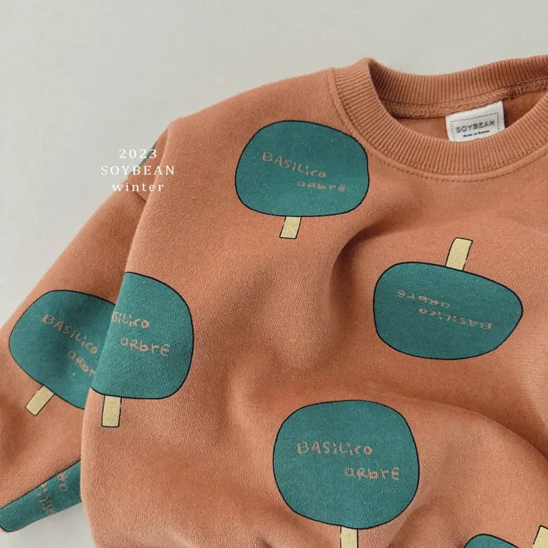 Soybean - Korean Children Fashion - #kidzfashiontrend - Fleece Bazil Tree Top Bottom Set - 11