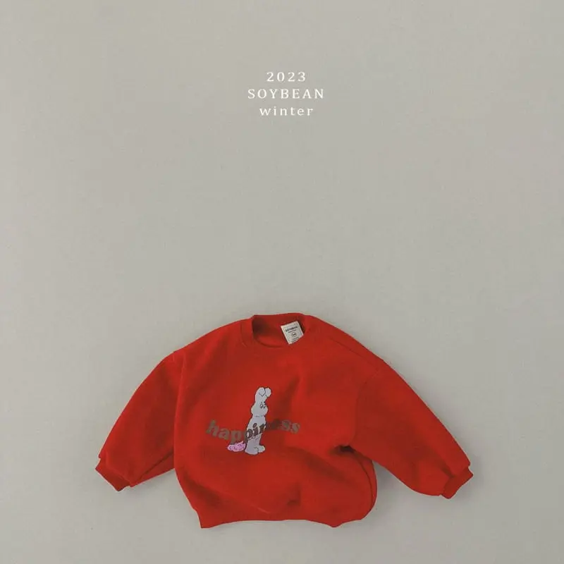 Soybean - Korean Children Fashion - #littlefashionista - Fleece Happiness Top Bottom Set - 11