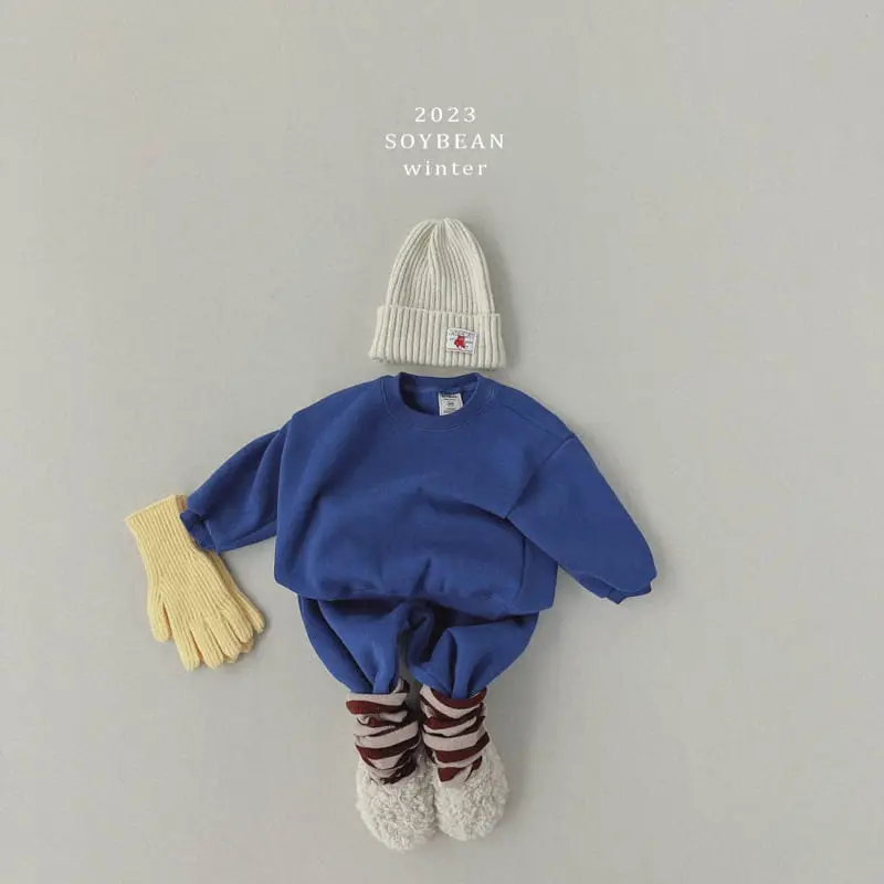 Soybean - Korean Children Fashion - #littlefashionista - Fleece Rolly Pop Top Bottom Set - 9