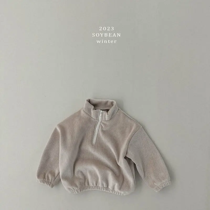 Soybean - Korean Children Fashion - #magicofchildhood - M Half Zip-up Top Bottom Set - 11