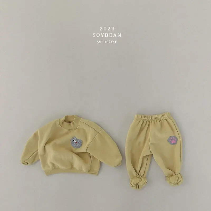 Soybean - Korean Children Fashion - #magicofchildhood - Fleece Kitty Yop Bottom Set - 9