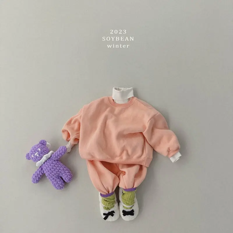 Soybean - Korean Children Fashion - #magicofchildhood - Fleece Rolly Pop Top Bottom Set - 10