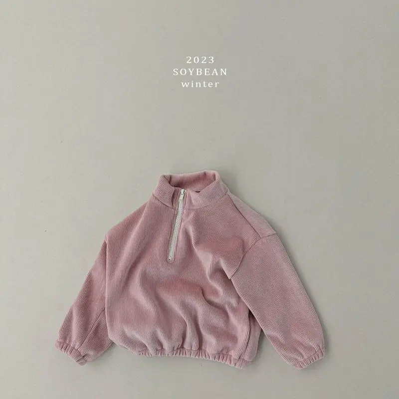 Soybean - Korean Children Fashion - #minifashionista - M Half Zip-up Top Bottom Set - 12