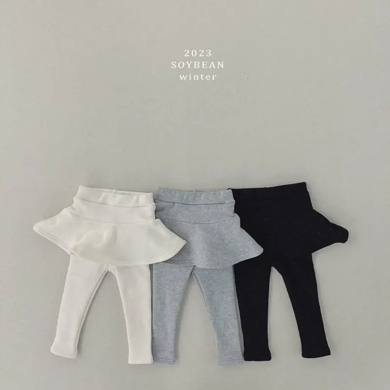 Soybean - Korean Children Fashion - #magicofchildhood - Fleece Skirt Leggings - 4