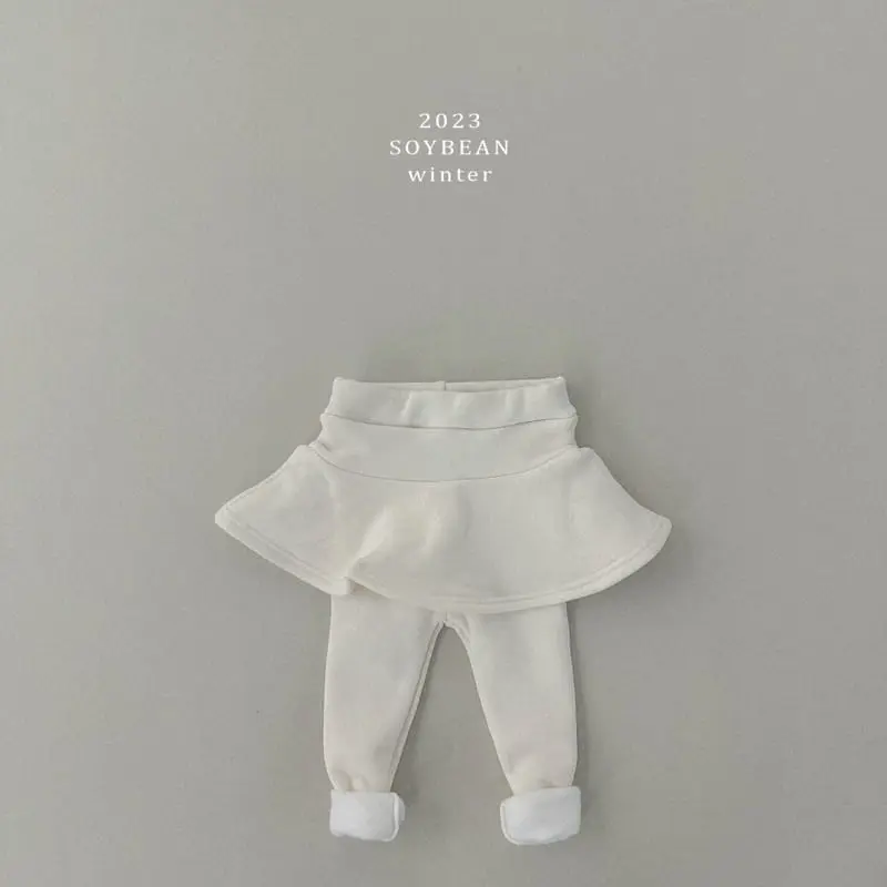 Soybean - Korean Children Fashion - #prettylittlegirls - Fleece Skirt Leggings - 5