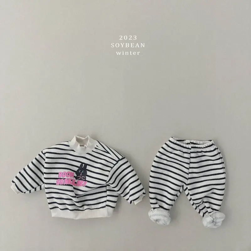 Soybean - Korean Children Fashion - #stylishchildhood - Fleece St Top Bottom Set - 6