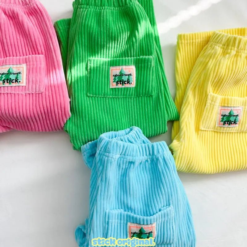 Stick - Korean Children Fashion - #kidsshorts - New Rib Pants with Mom - 2