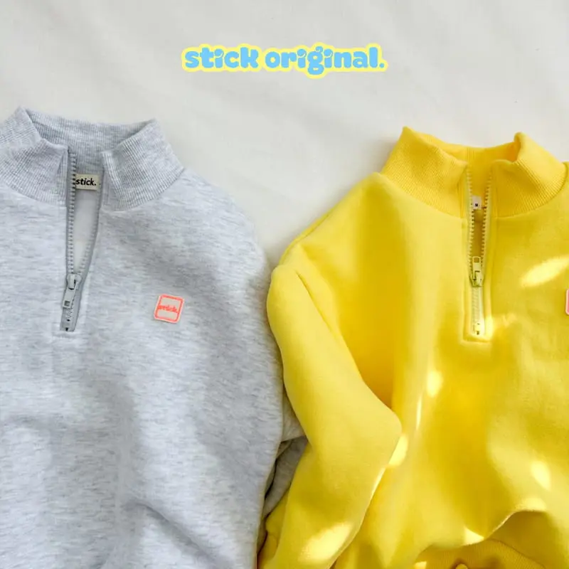 Stick - Korean Children Fashion - #kidsstore - Yang Half Zip-up Sweatshirt with Mom - 3