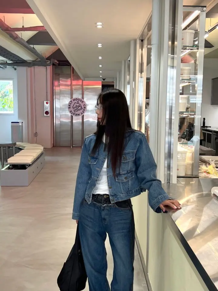 Sunder Market - Korean Women Fashion - #momslook - Swing Denim Jacket - 3
