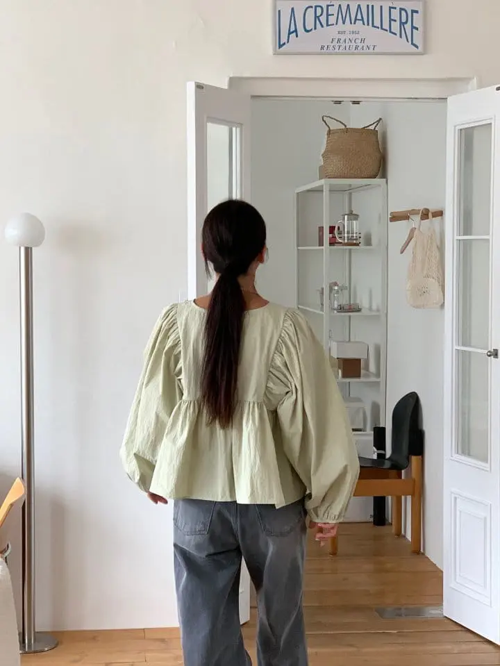 Sunder Market - Korean Women Fashion - #momslook - Balloon Shirring Blouse - 12