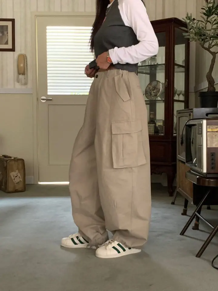Sunder Market - Korean Women Fashion - #momslook - Twill Cargo Pants - 3