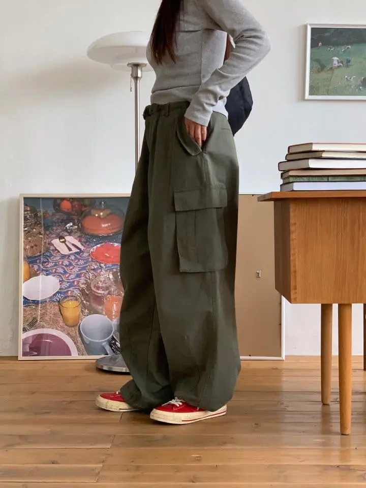 Sunder Market - Korean Women Fashion - #momslook - Twill Cargo Pants - 5
