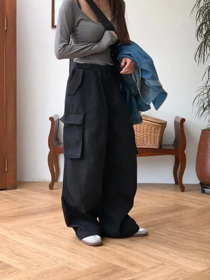 Sunder Market - Korean Women Fashion - #momslook - Twill Cargo Pants - 9