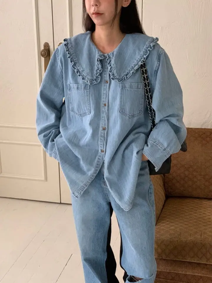 Sunder Market - Korean Women Fashion - #momslook - Frill Shirt - 3