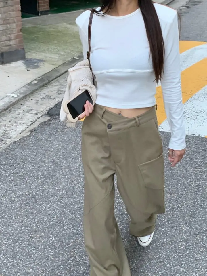Sunder Market - Korean Women Fashion - #momslook - Piping Combi Tee - 12