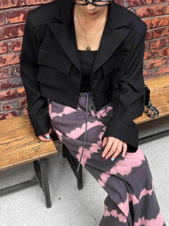 Sunder Market - Korean Women Fashion - #pursuepretty - Crop Pocket Jacket - 12