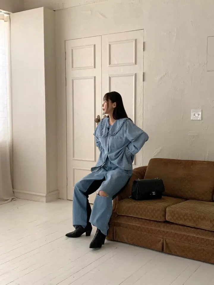 Sunder Market - Korean Women Fashion - #restrostyle - Frill Shirt - 8