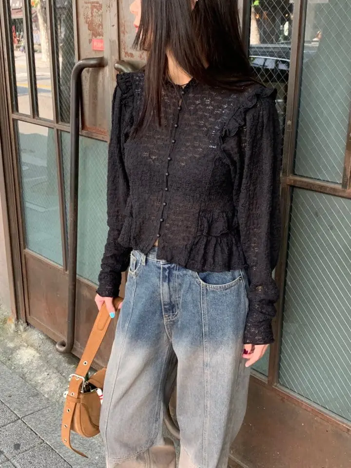 Sunder Market - Korean Women Fashion - #vintagekidsstyle - Bean Button Blouse - 9