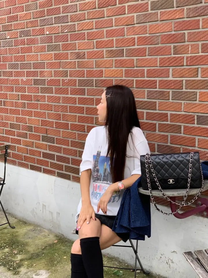 Sunder Market - Korean Women Fashion - #vintagekidsstyle - Waffle Paint Tee - 3