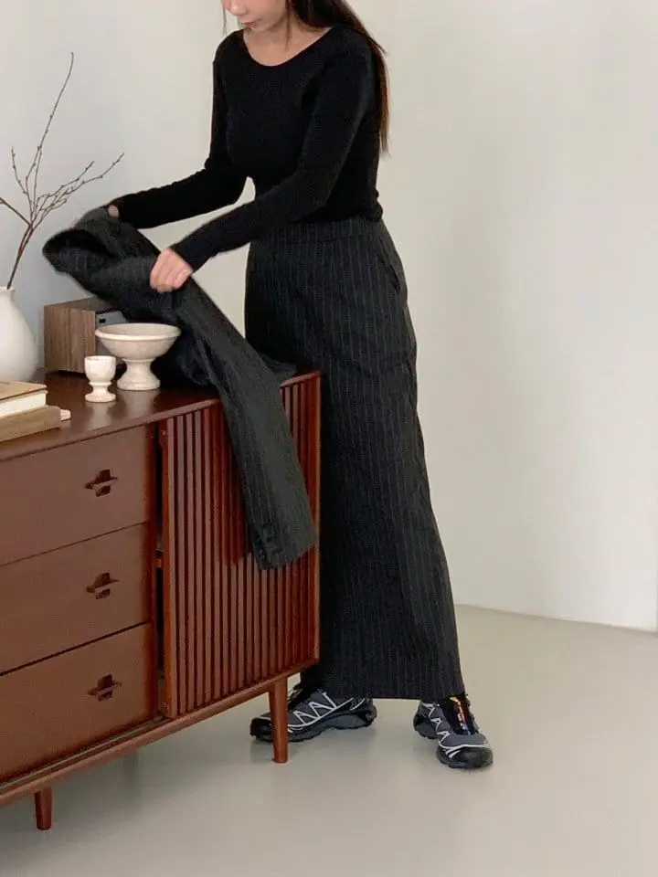 Sunder Market - Korean Women Fashion - #momslook - St Long Skirt - 4